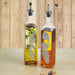 Italian Set of 2 Glass Oil and Vinegar Bottles