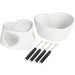 Venus Heart-Shaped Fondue Set