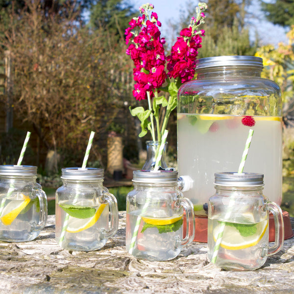 Set of 4 Drinking Jars
