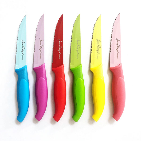 Non-Stick Steak Knives - Vibrant Set of 6