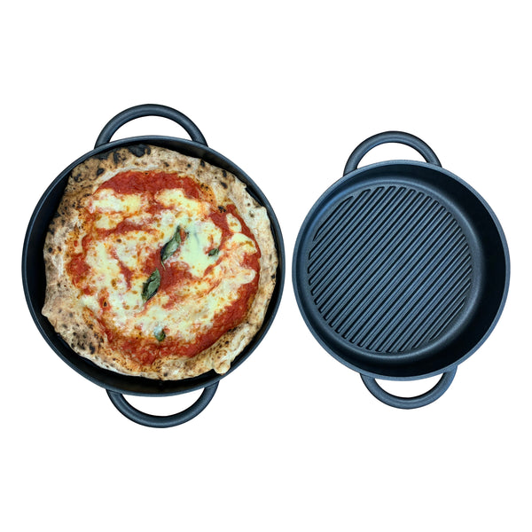 The Whatever Pan XL - Cast Aluminium Griddle Pan with Glass Lid