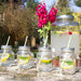 Set of 4 Drinking Jars & Retro Drinks Dispenser with Tap