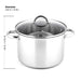 24cm Stainless Steel Stockpot with Lid