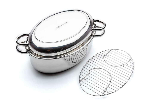 42cm Double Oval Roaster/Steamer/Fish Kettle