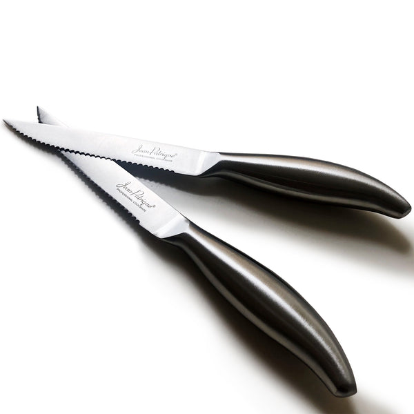 6-Piece Stainless Steel Steak Knife Set with Block