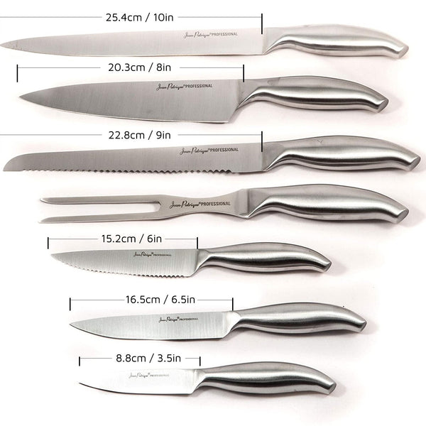 Professional Kitchen Knife Set & Wooden Knife Block - Set of 7