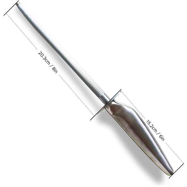 Chopaholic Stainless Steel Knife Sharpener - 8 Inch