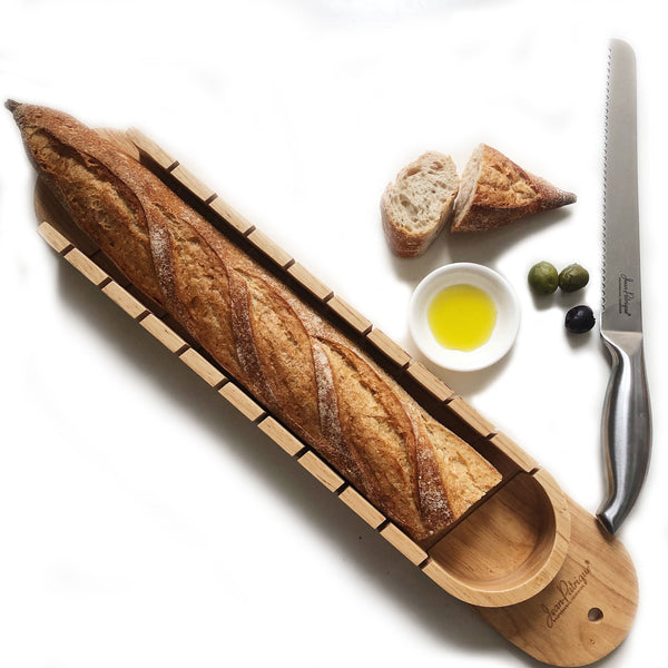 Baguette Bread Slicer & Bread Knife Set