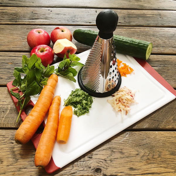 Stainless Steel Cheese Grater - 3 Sided