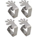 Set of Four Stainless Steel Table Clips