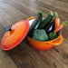 Round Dutch Oven Casserole Dish - Orange Cast Iron 26cm / 10.2 Inch