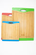 Bamboo Chopping Board with Silicone Ends - Large (Green)