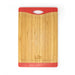 Bamboo Chopping Board with Silicone Ends - Medium (Red)