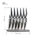 Non-Stick Steak Knives & Block - Set of 6