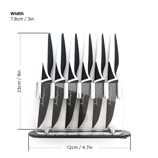 Non-Stick Steak Knives & Block - Set of 6