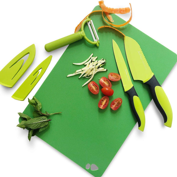 3 Piece Chef’s Non-Stick Green & Black Prep Set