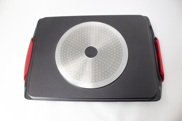 The Griddle Me This Cast Aluminium Griddle Plate & 6 Stainless Steel Skewers