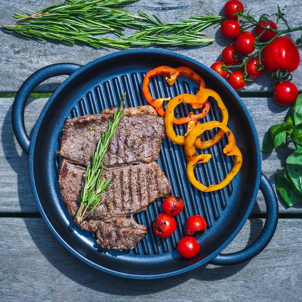 The Whatever Pan - Cast Aluminium Griddle Pan with Glass Lid