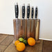 Onyx Collection 5 Kitchen Knife Set with Walnut Acrylic Block - Set of 5