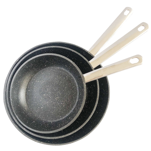 Stonetastic Granite Non-Stick Frying Pans (Set of 3)