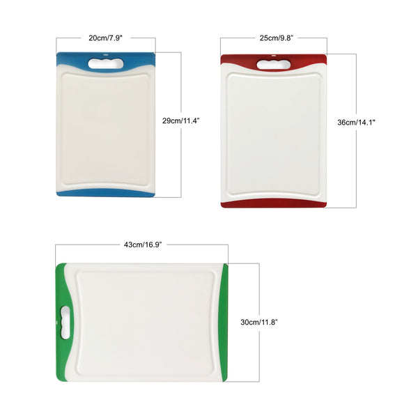Large Plastic Chopping Board - Green 43cm
