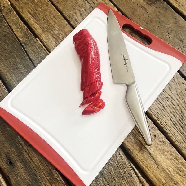 Medium Plastic Chopping Board - Red 36cm