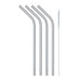 Pack of Four Stainless Steel Reusable Drinks Straws