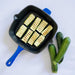 Professional Square Cast Iron Griddle Pan - 25cm