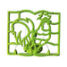 Cast Iron Cockerel Cookbook Stand Green