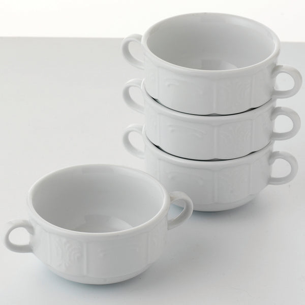 Set of 4 Classic Culinaria Double-Handled Soup Bowls