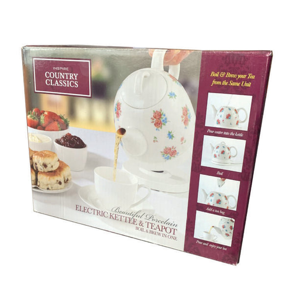 Country Classic Floral Electric Kettle
