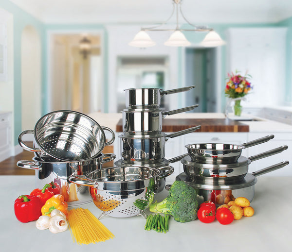 Professional Cookware Set - 15 Piece